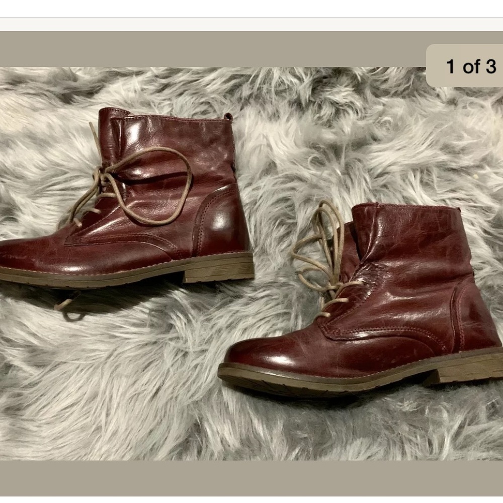 Womens Highland Creek Leather Combat Boots size 6